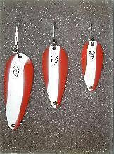 Three Pack Eppinger Lures Combo Red/White Fishing 298 Kit 1-216, 1-916, 1-816