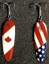 Two Eppinger Lures Combo Fishing Flag Kit American&Canadian Lure 00-998, 00-999