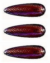 Three Eppinger Rokt Devlet Nickel Red/Purple Fishing Spoon 1 1/4oz 2 1/4" 11-280