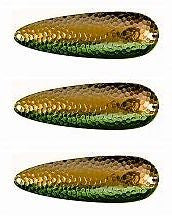 Three Eppinger Rokt Devlet Nickel Green/Gold Fishing Spoon 1 1/4oz 2 1/4" 11-279