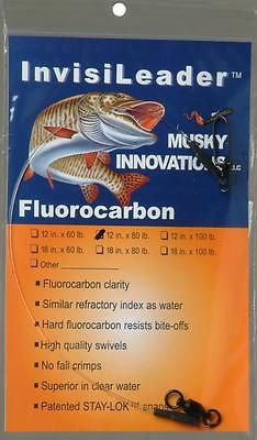 Musky 12"X80# Fluoro Invisileader 30001 Lure