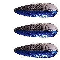 Three Eppinger Dardevlet Nickel/Blue Fishing Spoon Lures 3/4oz 2 7/8" 1-65