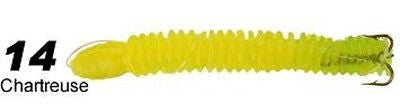 Stopper Catfish Bait Worms Chartreuse Twelve Per Pack Fishing Lures CBW2PK-14