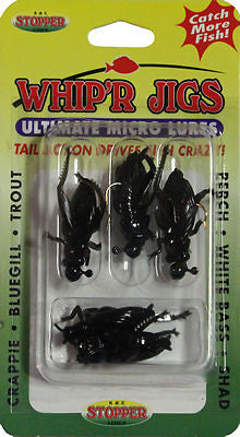 K&E Stopper Three Pre-rigged Crickets Two Spare Bodies Black Crickets WST332-03
