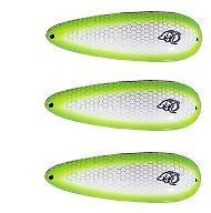 Three Eppinger Dardevle White/Green Sides Fishing Spoon Lures 1 oz 3 5/8" 0-75