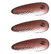 Three Eppinger Dardevlet Hammered Copper Fishing Spoon Lures 3/4oz 2 7/8" 1-64