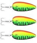 Three Eppinger Rok't IMP Hot Mackerel Fishing Spoon Lures 3/4oz 2 1/4" 12-58