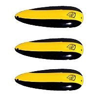 Three Eppinger Rokt Devlet Black/Yellow Stripe Fish Spoons 1 1/4oz 2 1/4" 11-44