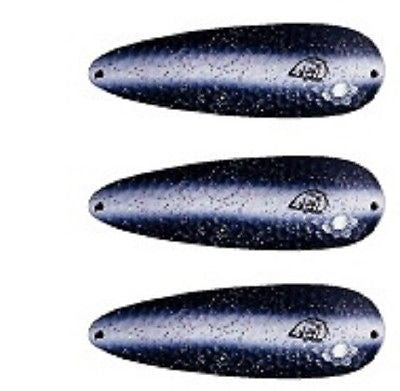 Three Eppinger Huskie Junior Pearl/Black/White Fishing Spoons 2 oz 4 1/2" 7-339