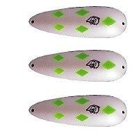 Three Eppinger Dardevlet Pearl Green Fishing Spoon Lures 3/4oz 2 7/8" 1-320
