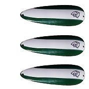 Three Eppinger Huskie Devle Green/White Stripe Fishing Spoon 3 1/4oz 5 1/2" 3-11